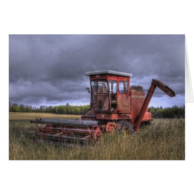 Cartão Wheatfields da queda (Frente Horizontal)