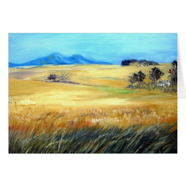 Cartão Wheatfields de ondulação (Frente Horizontal)