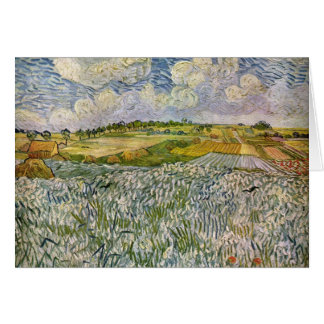 Cartão Wheatfields por Van Gogh