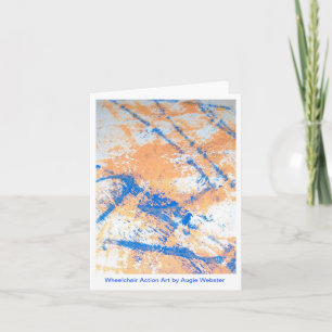 Cartão Wheelchair Action Art Notecards