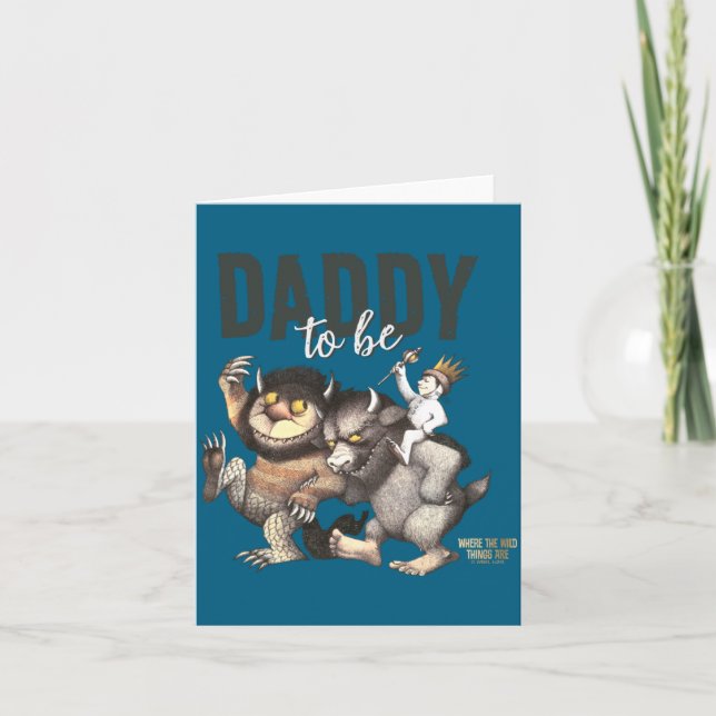 Cartão Where The Wild Things Are Daddy To Be  (Frente)