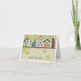 Cartão Whimsic Birdhouses Notecard