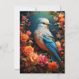 Cartão Whimsic Nature Blue Bird