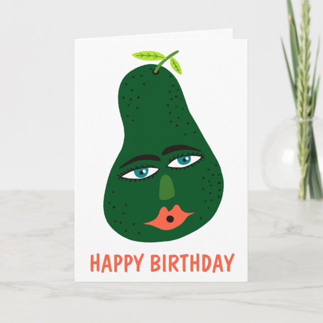 Cartão Whimsical Avocado PERSONALIZA TI (Frente)