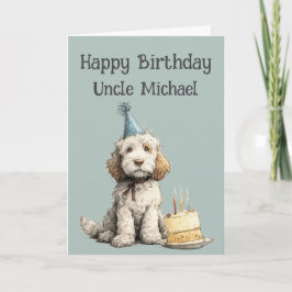 Cartão Whimsical Cockapoo Dog Birthday Card