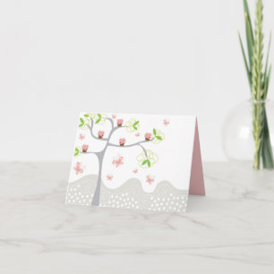 Cartão Whimsical Cupcakes Tree Butterflies Sweet Birthday