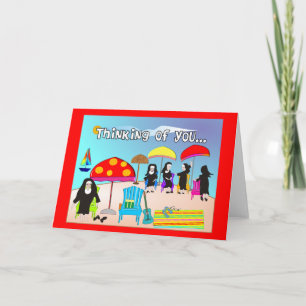 Cartão Whimsical Nun Art Gifts & Cards