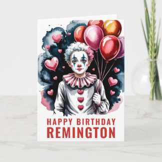 Cartão Whimsical Pierrot Birthday Clown