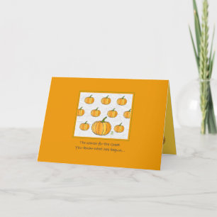 Cartão Whimsical Pumpkin Patch in Square Halloween
