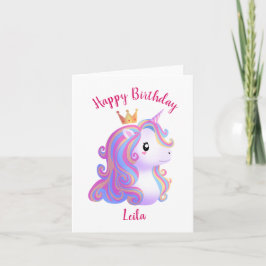 Cartão Whimsical Unicorn Birthday