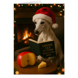 Cartão Whippet 'Cheese Tax' Christmas card white / cream