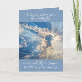 Cartão Whisper, eu te amo para uma simpatia de borboleta