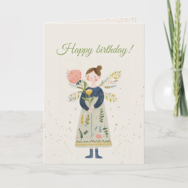 Cartão Whispers of Angelic Joy (Frente)