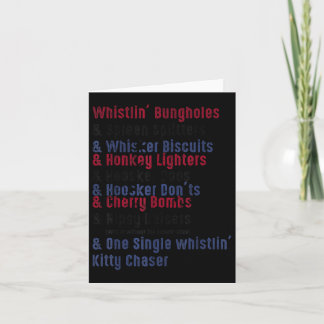 Cartão Whistlin’ Bungholes &amp; Patriótico Engraçado