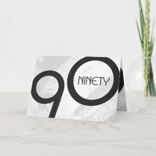 Cartão White 90 Decade Birthday