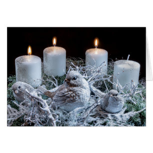 Cartão White Advent Wreath