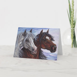 Cartão WHITE & BAY HORSE Note Card