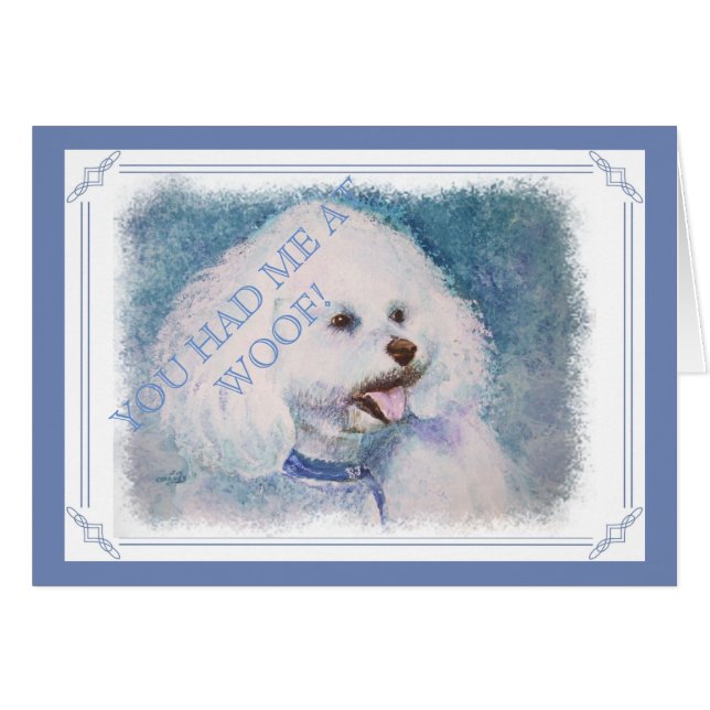 CARTÃO WHITE BICHON FRISE (Frente Horizontal)