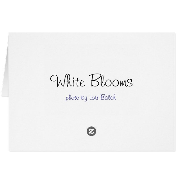 Cartão White Blooms (Verso horizontal)
