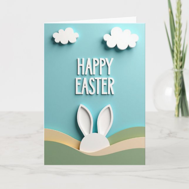 Cartão White Cloud Easter Scene Card (Frente)