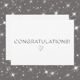 Cartão White Custom Elegant All Occasion Congrats Flat