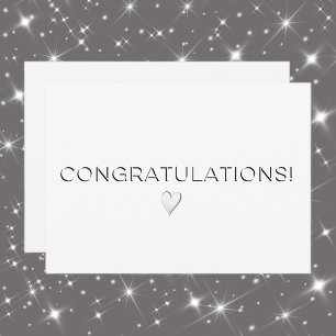 Cartão White Custom Elegant All Occasion Congrats Flat