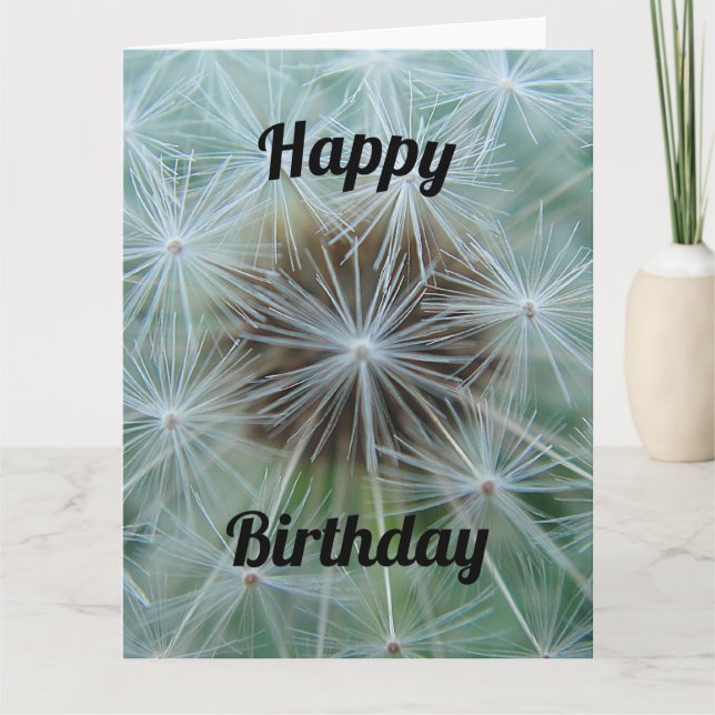 Cartão White Dandelion Birthday (Frente)