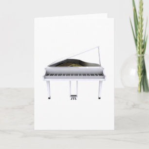 Cartão White Grand Piano: 3D Model: