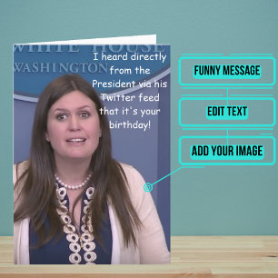 Cartão White House Press Secretary Funny Birthday