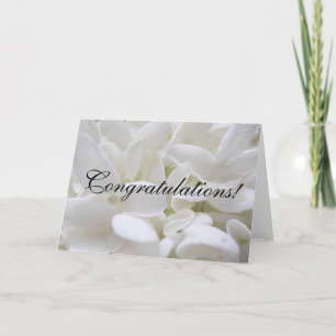 Cartão White Hydrangea "Congratulations" card