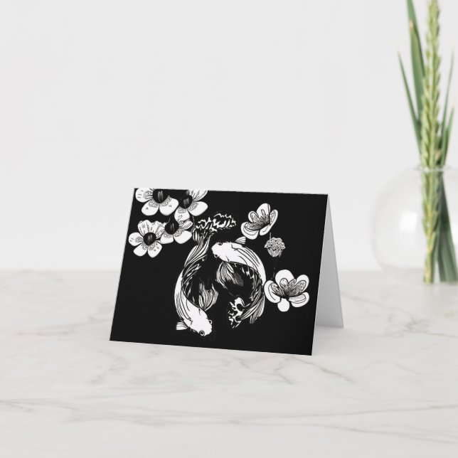 Cartão White Koi (Frente)