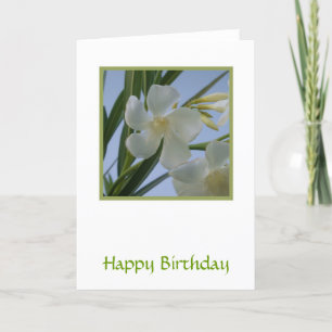 Cartão White Oleander Flower Card