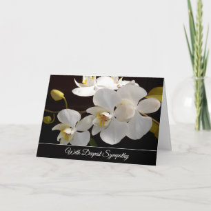 Cartão White Orchids Sympathy Card