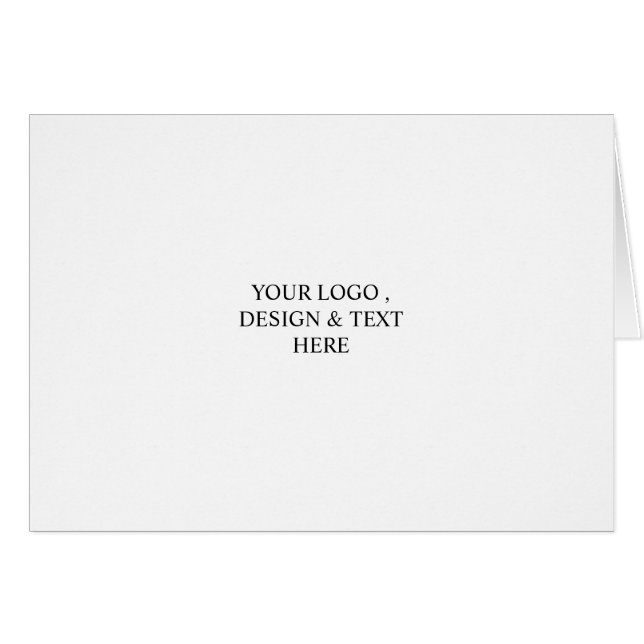 Cartão White Personalized – Your Logo & Text Here (Frente Horizontal)