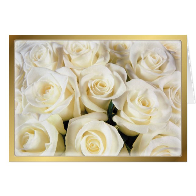 Cartão White Rose Elegance (Frente Horizontal)