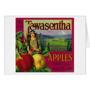 Cartão White Salmon, Washington - Tawasentha Apple Labe