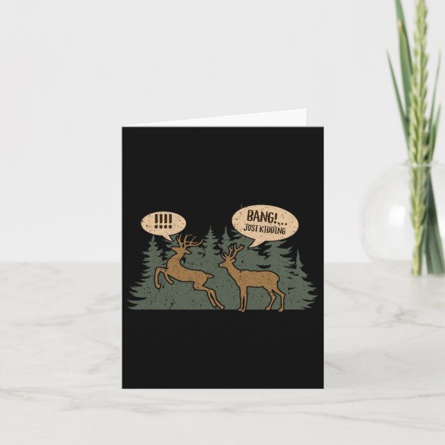 Cartão Whitetail Buck Funny Deer Hunting Season Byng (Frente)