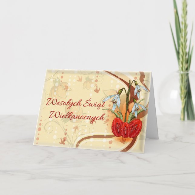 Cartão Wielkanocna kartka z pozdrowien Card (Frente)