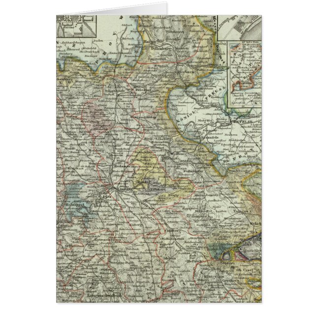 Cartão Wiesbaden e Frankfurt Alemanha (Frente)