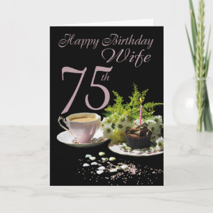 Cartão Wife 75 Birthday - Birthday Card Wife