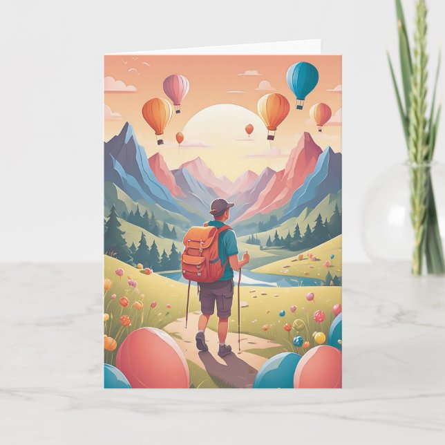 Cartão Wild Adventure Birthday Wishes (Frente)