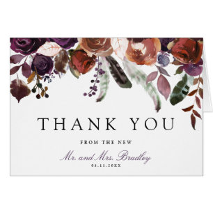 Cartão Wild Royal Bloom Obrigado