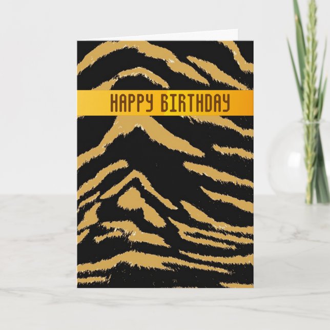 Cartão Wild Tiger Birthday Card (Frente)