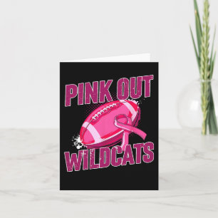 Cartão Wildcats Pink Out Pegll Tacking Breast Cancer