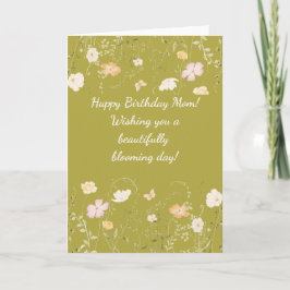 Cartão Wildflower Happy Birthday Mãe Card