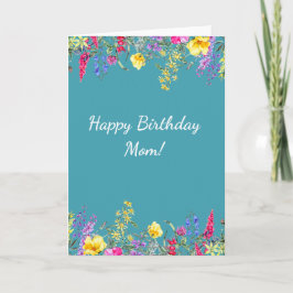 Cartão Wildflower Happy Birthday Mãe Card