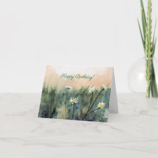 Cartão Wildflower Watercolor art Greeting Card