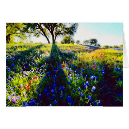 Cartão Wildflowers, luz, e sombra