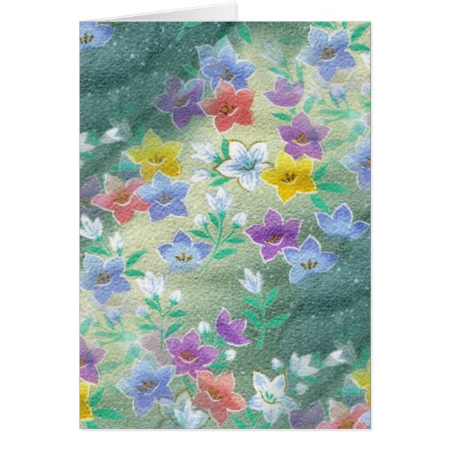 Cartão Wildflowers tropicais (Frente)