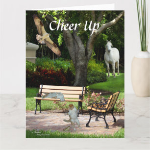 Cartão Wildlife animals Cheer Up Greeting Card
